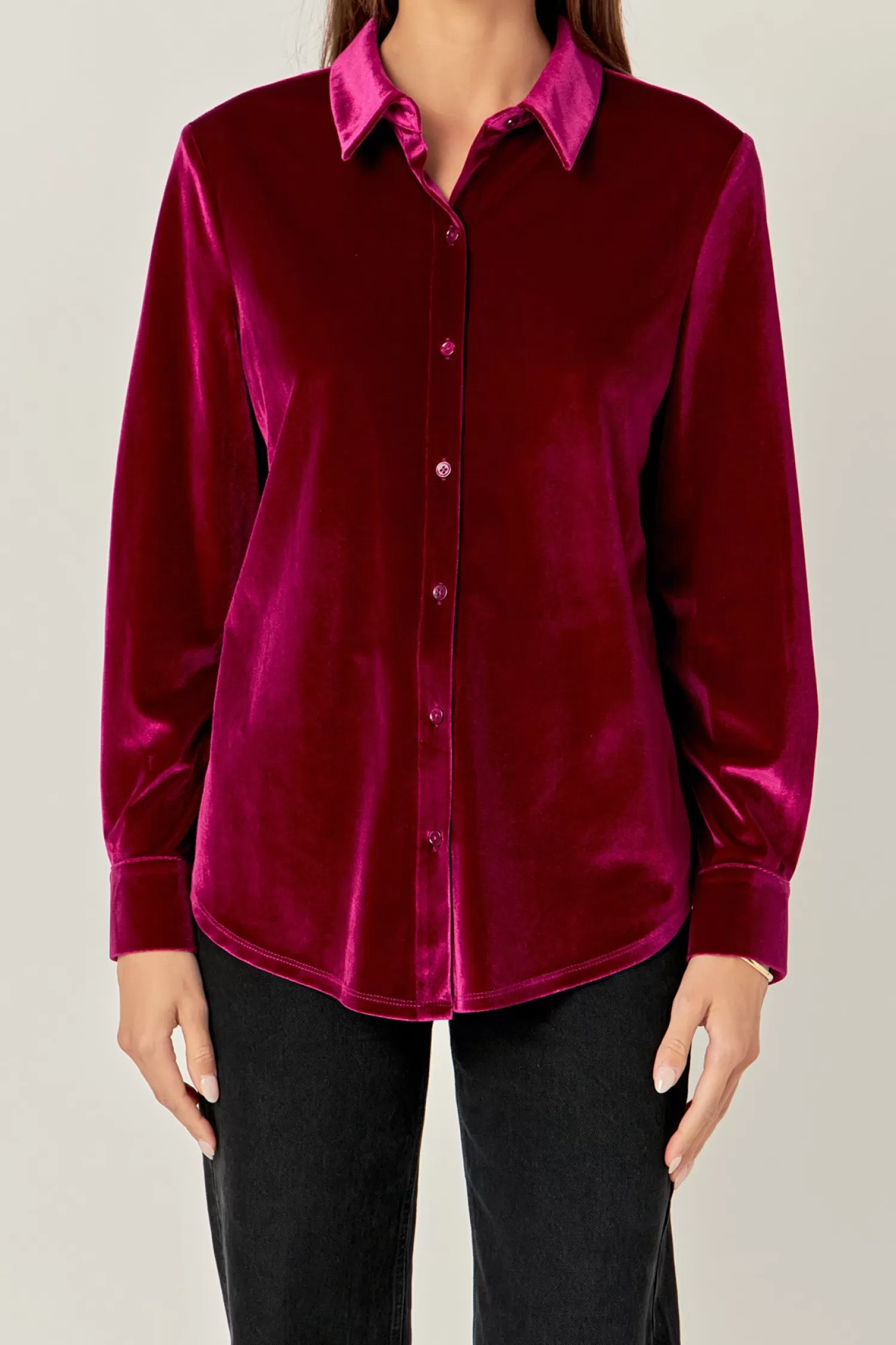 Hot Velvet Classic Shirt Tops