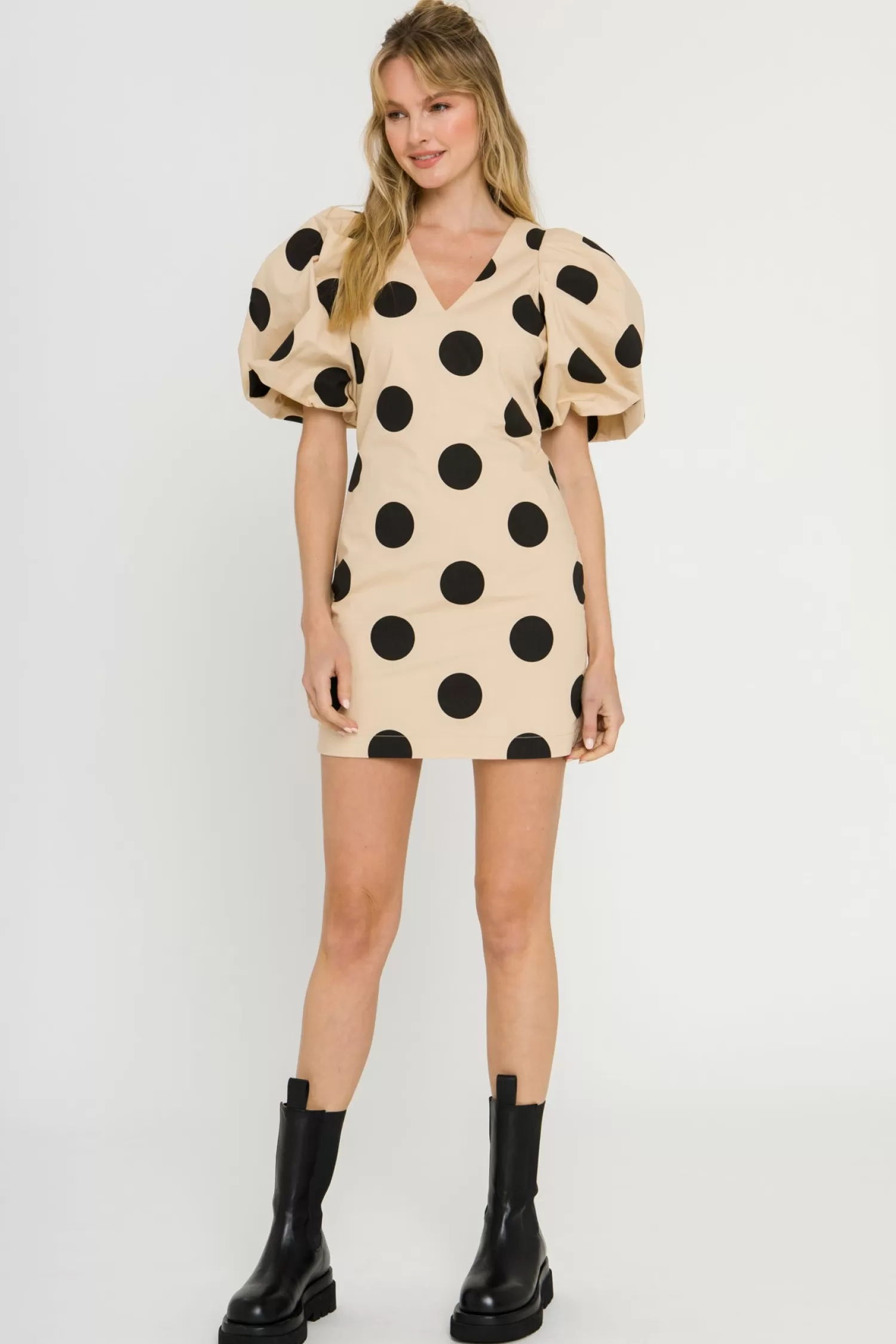 Hot WOMEN WOVEN POLKA DOT DRESS Lounge & Casual | Dresses