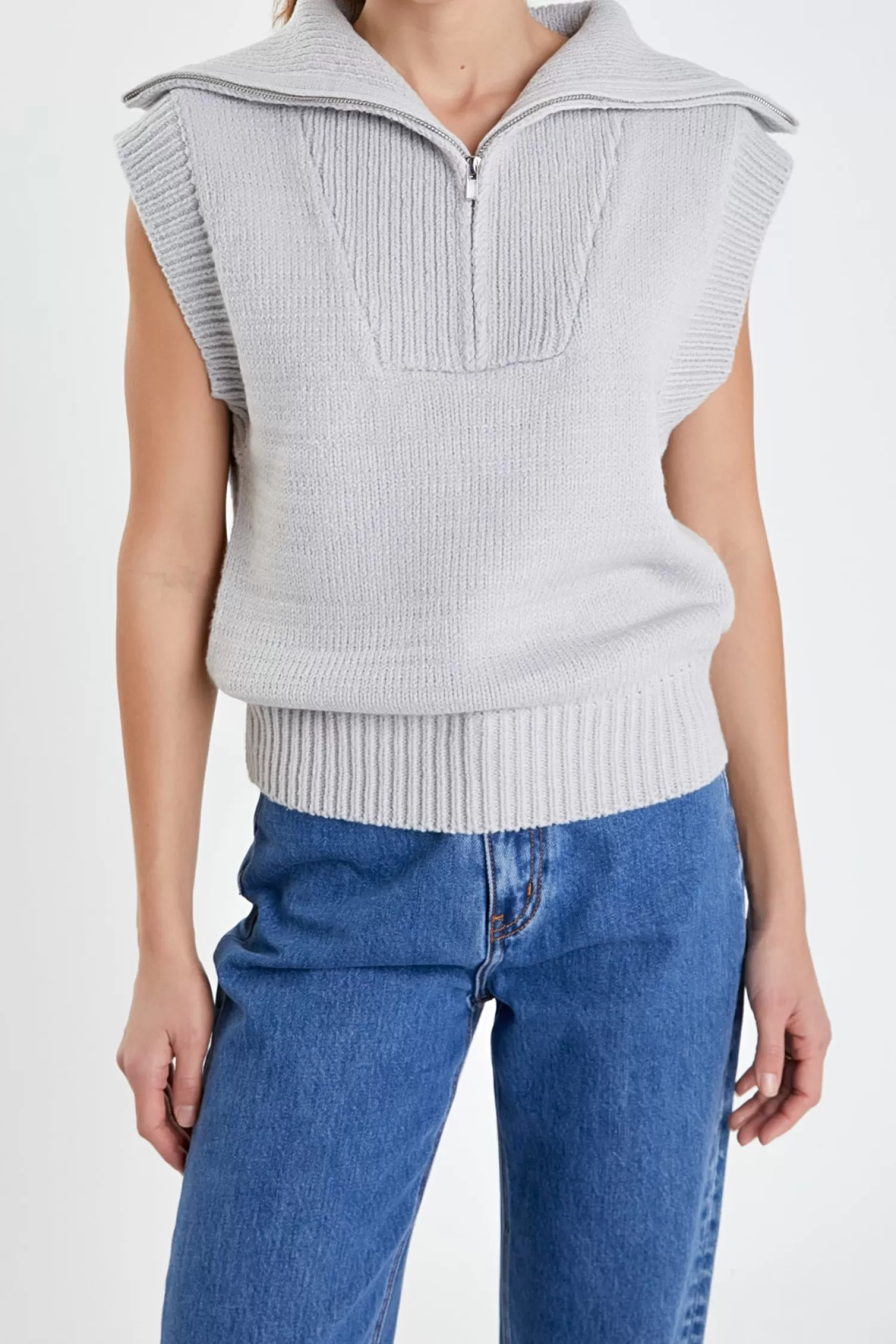 Hot Zip Mock Neck Knit Vest Sweaters & Knits | Sweater Season